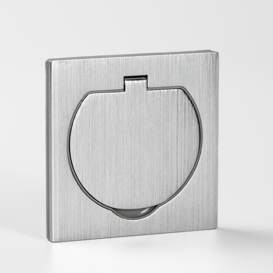 Brilagi - Prise de sol encastrable extérieure IP55 chrome mat carrée