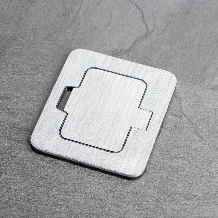 Brilagi - Prise encastrée de cuisine INBOX IP55 chrome mat rectangulaire