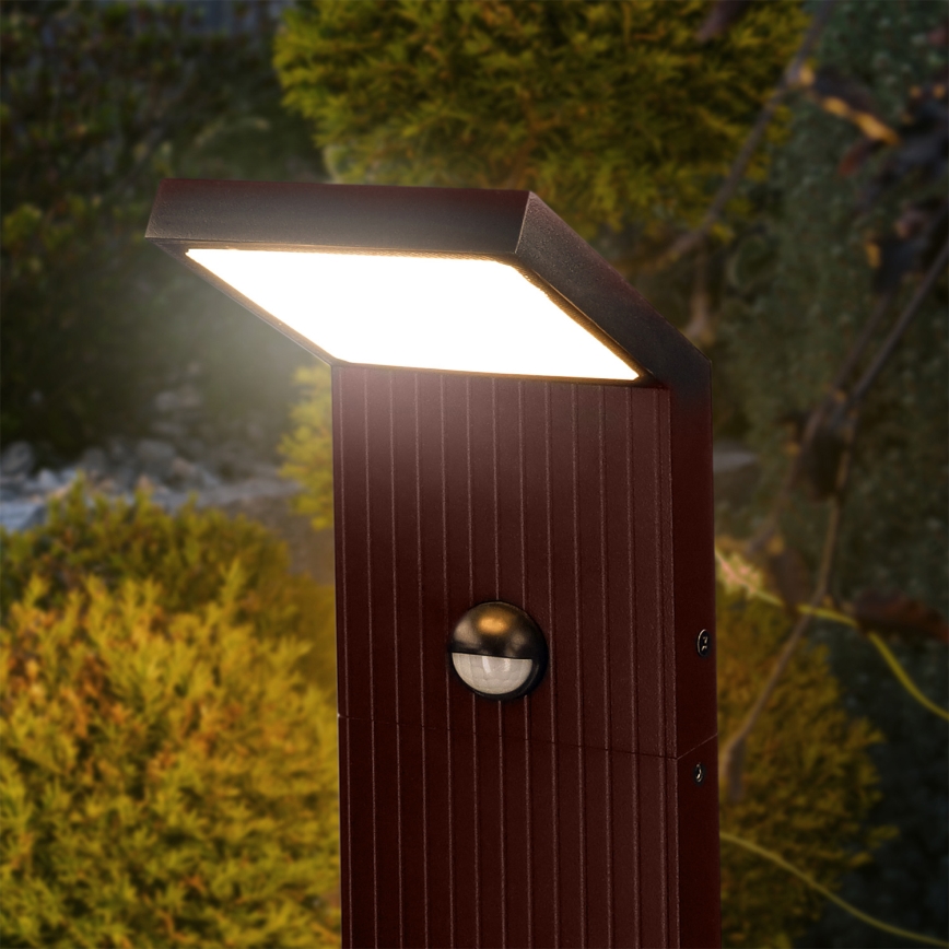 Brilagi - RIANO LED-Außenleuchte mit Sensor LED/8W/230V, braun, IP65, 80 cm