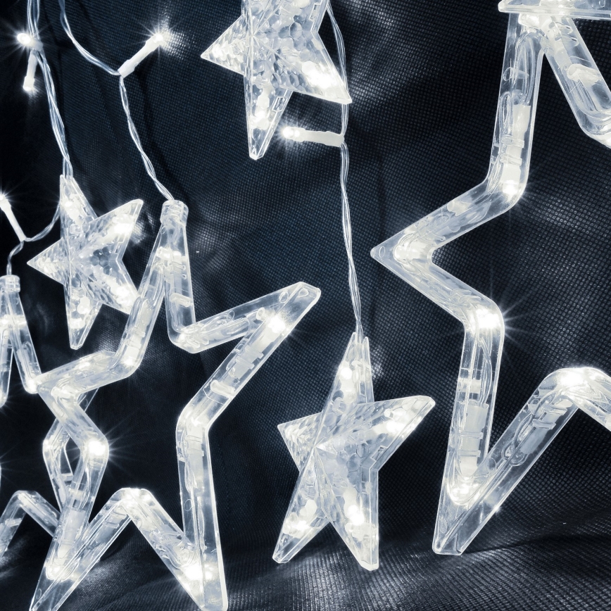 Brilagi - Rideau LED d'extérieur 123xLED/3xAA/USB 3m IP44 blanc froid