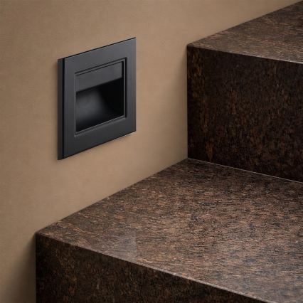 Brilagi - Segnapasso LED STEP LIGHT, 1,5 W, 230 V, IP44, nero
