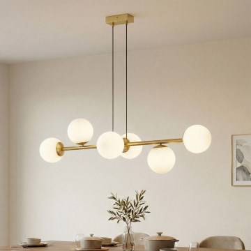 Brilagi - Seilpendelleuchte MALONY 6xE14/20W/230V goldfarben