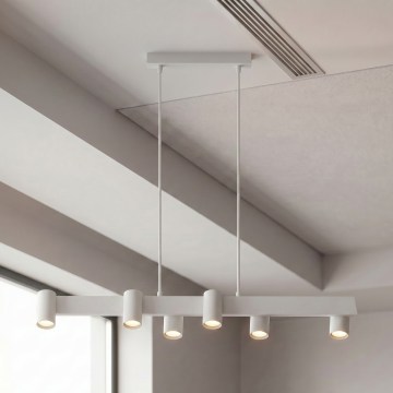 Brilagi - SELE Pendelleuchte mit Kabelaufhängung 6xGU10/30W/230V weiß