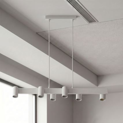 Brilagi - SELE Pendelleuchte mit Kabelaufhängung 6xGU10/30W/230V weiß