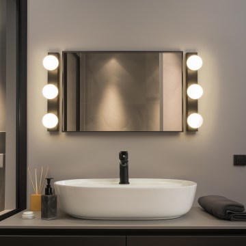 BRILAGI - SET 2x LED Applique da bagno HOLLYWOOD 3xLED/3W/230V 39 cm IP44 nero