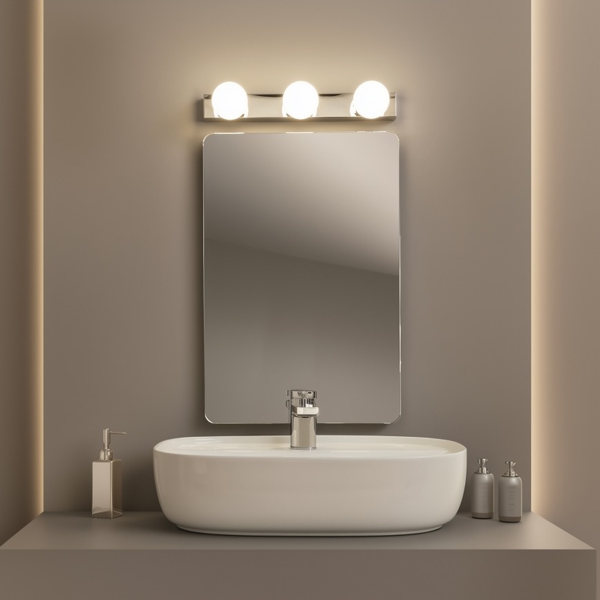 BRILAGI - SET 2x LED-Badezimmer-Wandleuchte HOLLYWOOD 3xLED/3W/230V 39 cm IP44 glänzender Chrom