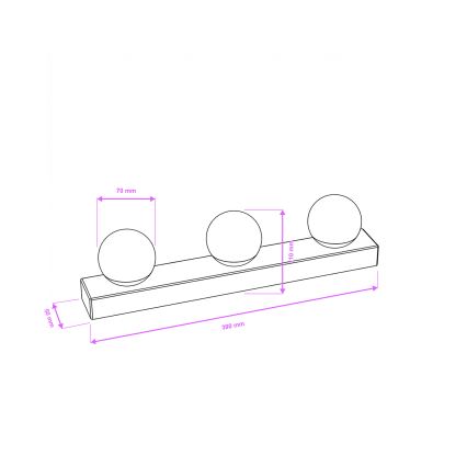 BRILAGI - SET 2x LED-Badezimmer-Wandleuchte HOLLYWOOD 3xLED/3W/230V 39 cm IP44 glänzender Chrom