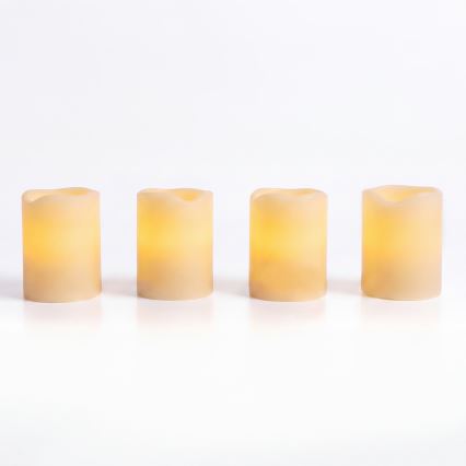 BRILAGI - SET 4x LED Kerzen LED/1xCR2032 cremefarben + Timer