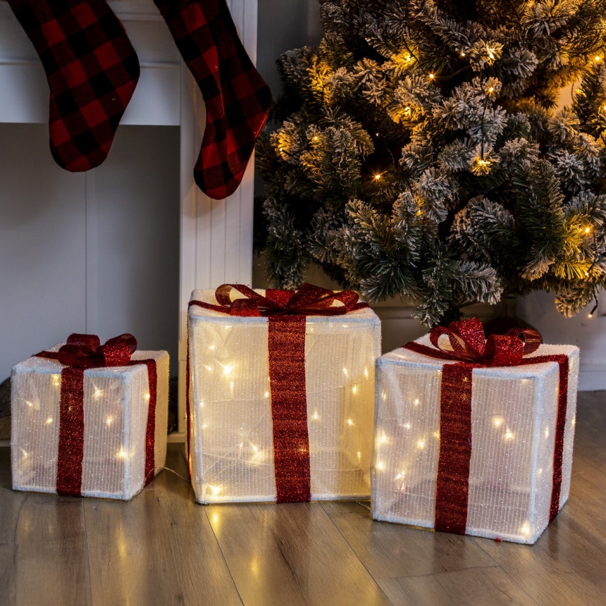 Brilagi - Set da 3 decorazioni natalizie LED per esterni LED/2,6W/3xAA IP44 idee regalo