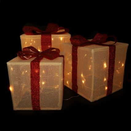 Brilagi - Set da 3 decorazioni natalizie LED per esterni LED/2,6W/3xAA IP44 idee regalo