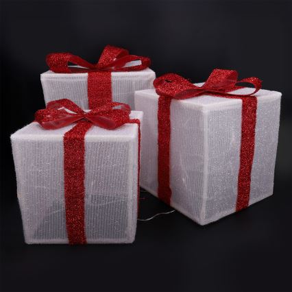 Brilagi - Set da 3 decorazioni natalizie LED per esterni LED/2,6W/3xAA IP44 idee regalo