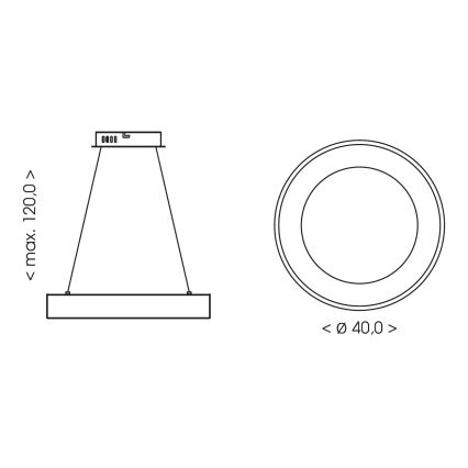 BRILAGI - LED lampadario dimmerabile a cavo FALCON II LED/67W/230V 3000-6500K Ø 40 cm beige + telecomando