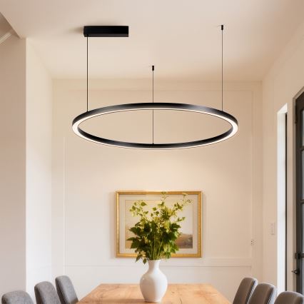 Brilagi - Lampadario LED dimmerabile a sospensione su cavo PORTOFINO LED/60W/230V 3000-6000K Ø 80 cm nero + telecomando