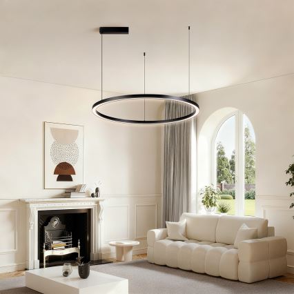 Brilagi - Lampadario LED dimmerabile a sospensione su cavo PORTOFINO LED/60W/230V 3000-6000K Ø 80 cm nero + telecomando