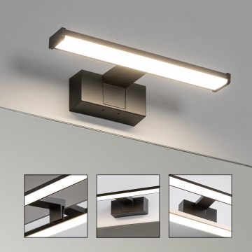 Brilagi - Specchio da bagno con luce LED 3 in 1 VESTRA LED/6W/230V 30 cm IP44 nero