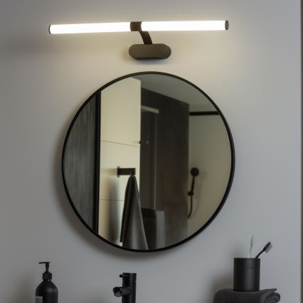 Brilagi - TUBEO Specchio da bagno con luce LED 2 in 1 LED/8W/230V 60 cm IP44 Nero