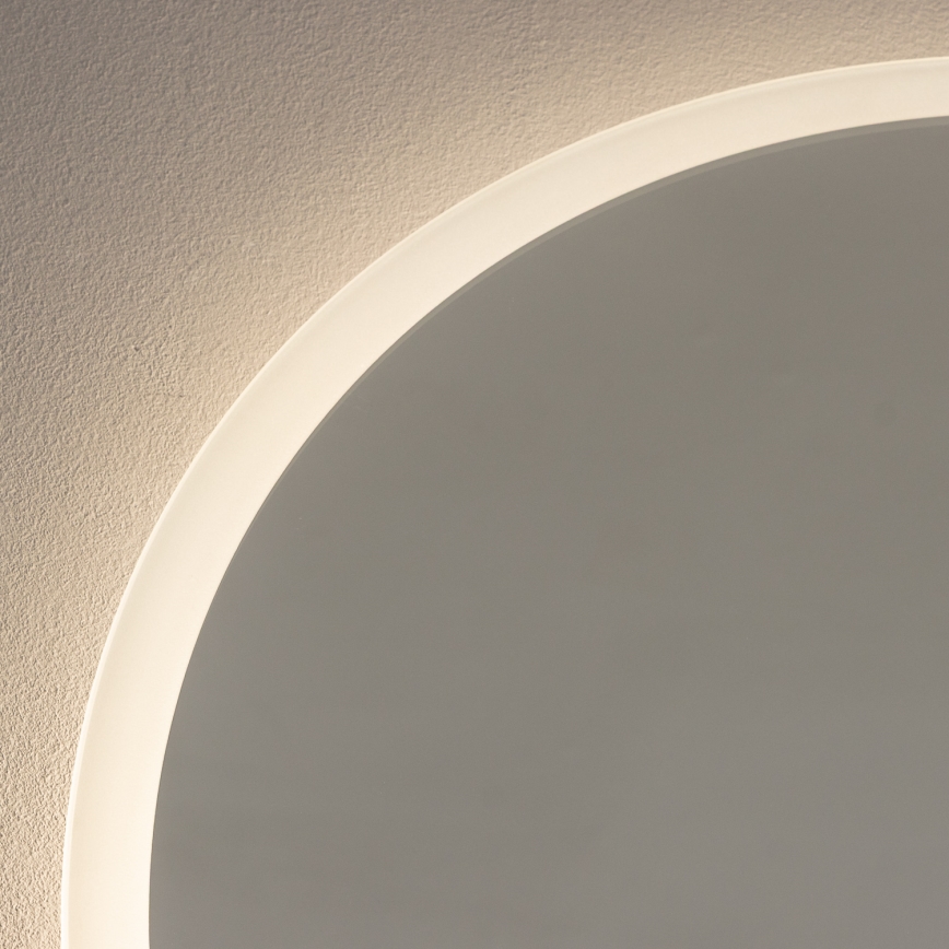 BRILAGI - Specchio da bagno LED BERNATE LED/19W/230V Ø 60 cm argento IP44 CRI 90 dimmerabile + CCT
