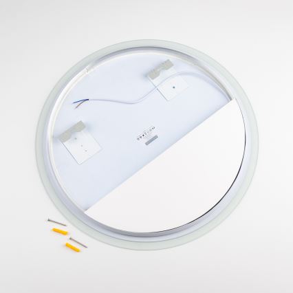 BRILAGI - Specchio da bagno LED BERNATE LED/19W/230V Ø 60 cm argento IP44 CRI 90 dimmerabile + CCT