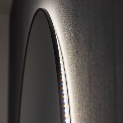 Brilagi - Specchio da bagno LED VENA BLACK LED/26W/230V Ø 80 cm IP44 CRI 90 dimmerabile + CCT