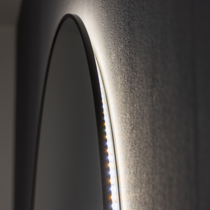 Brilagi - Specchio da bagno LED VENA BLACK LED/26W/230V Ø 80 cm IP44 CRI 90 dimmerabile + CCT