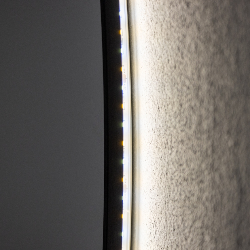Brilagi - Specchio da bagno LED VENA BLACK LED/26W/230V Ø 80 cm IP44 CRI 90 dimmerabile + CCT