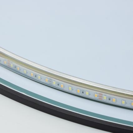 Brilagi - Specchio da bagno LED VENA BLACK LED/26W/230V Ø 80 cm IP44 CRI 90 dimmerabile + CCT
