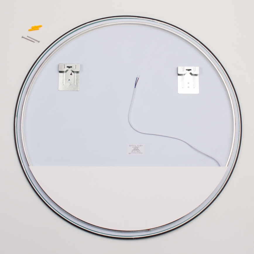 Brilagi - Specchio da bagno LED VENA BLACK LED/26W/230V Ø 80 cm IP44 CRI 90 dimmerabile + CCT