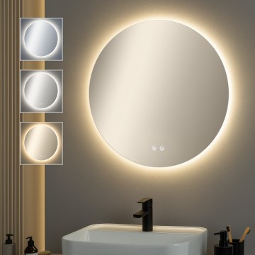 Brilagi - Specchio da bagno riscaldato a LED DEMI ECO LED/12W/230V Ø 60 cm IP44 CRI 90 dimmerabile + CCT