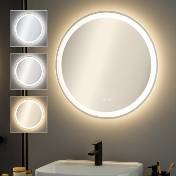 Brilagi - Specchio da bagno riscaldato a LED dimmerabile con retroilluminazione AVA ECO LED/11,5W/230V Ø 60 cm 3000/4000/6500K IP44