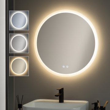 Brilagi - Specchio da bagno riscaldato dimmerabile a LED con retroilluminazione CLARA ECO LED/12W/230V Ø 60 cm 3000/4000/6500K IP44