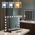 Brilagi - Specchio da trucco HOLLYWOOD dimmerabile a LED/15W/230V 3000/4000/6500K 60x50 cm nero