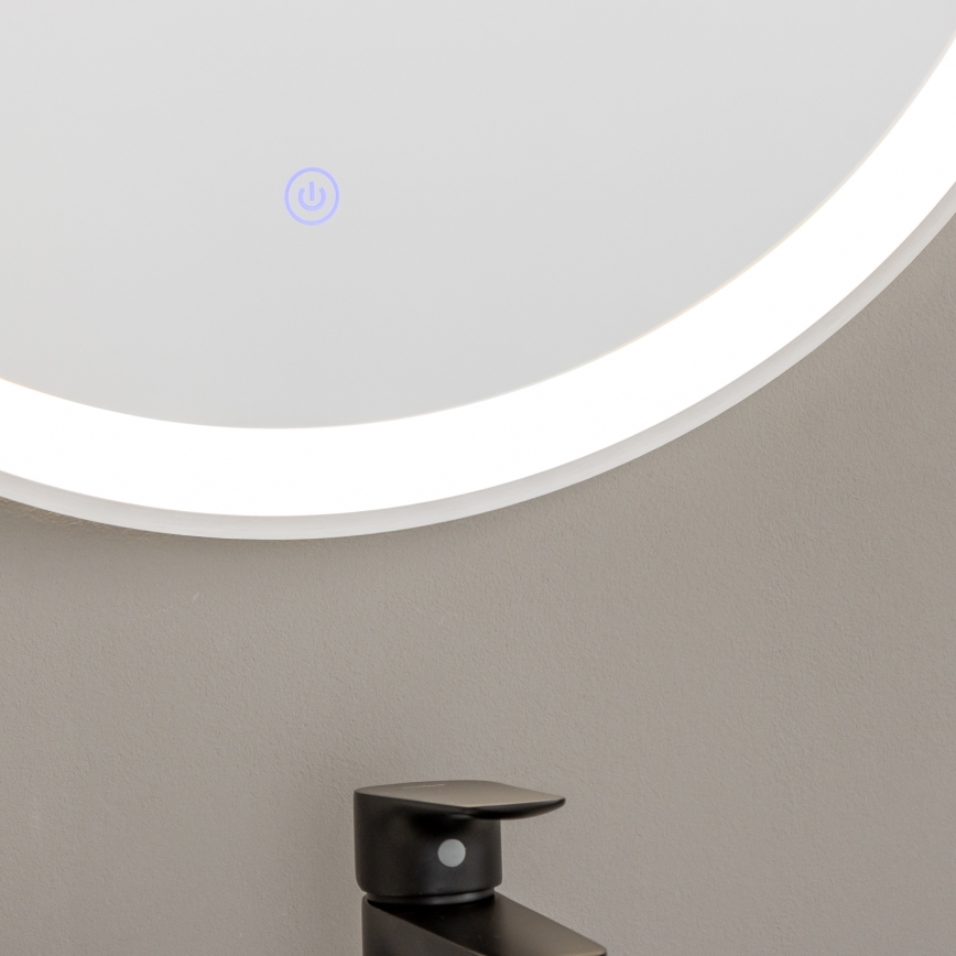 Brilagi - Specchio da bagno LED TORINO LED/19W/230V Ø 60 cm argento IP44 CRI 90 dimmerabile + CCT
