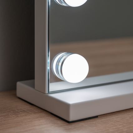 BRILAGI - Specchio da trucco LED dimmerabile HOLLYWOOD LED/15W/230V CCT + 2x USB 55x77 cm bianco