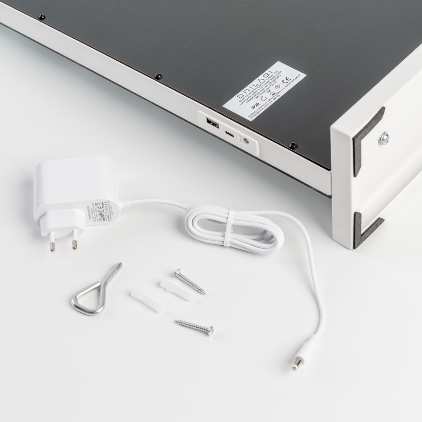 BRILAGI - Specchio da trucco LED dimmerabile HOLLYWOOD LED/15W/230V CCT + 2x USB 55x77 cm bianco