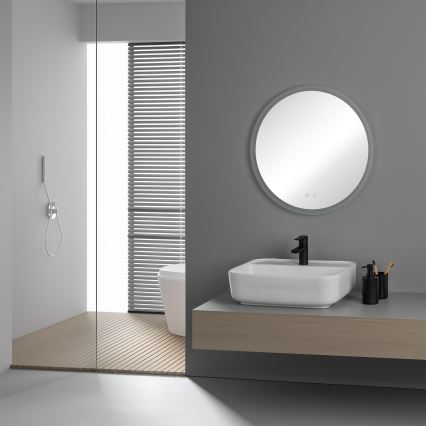 Brilagi - Specchio da bagno riscaldato a LED dimmerabile con retroilluminazione CLARA ECO LED/12W/230V Ø 60 cm 3000/4000/6500K IP44 CRI 90