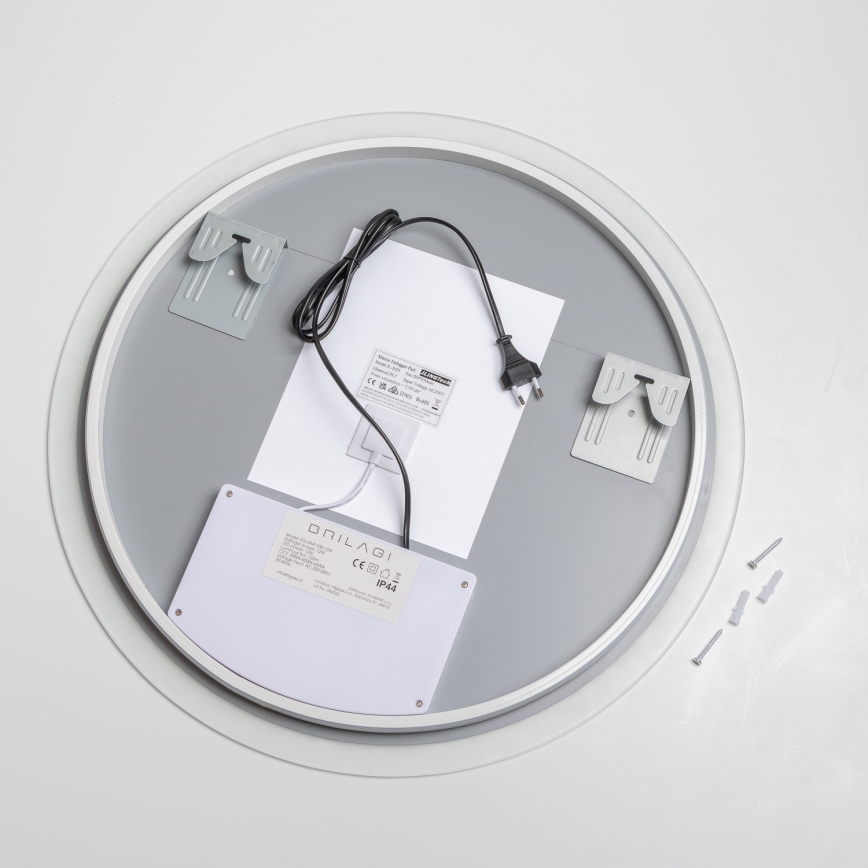 Brilagi - Specchio da bagno riscaldato a LED dimmerabile con retroilluminazione CLARA ECO LED/12W/230V Ø 60 cm 3000/4000/6500K IP44 CRI 90