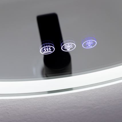 Brilagi - Specchio riscaldato da bagno dimmerabile LED RGBW con retroilluminazione AVA PRO LED/18W/230V Ø 60 cm 3000/4000/6500K IP44 CRI 90