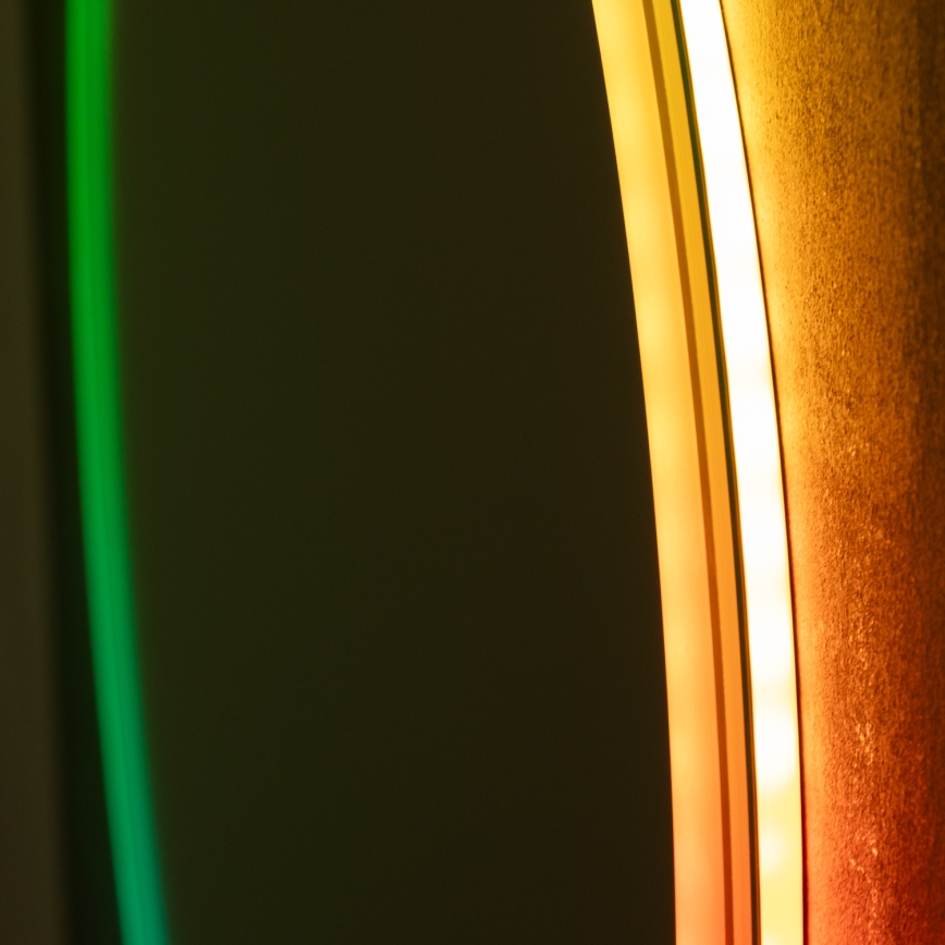 Brilagi - Specchio riscaldato da bagno dimmerabile LED RGBW con retroilluminazione AVA PRO LED/18W/230V Ø 60 cm 3000/4000/6500K IP44 CRI 90