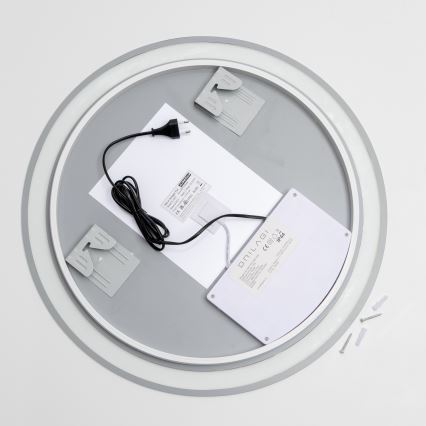 Brilagi - Specchio riscaldato da bagno dimmerabile LED RGBW con retroilluminazione AVA PRO LED/18W/230V Ø 60 cm 3000/4000/6500K IP44 CRI 90