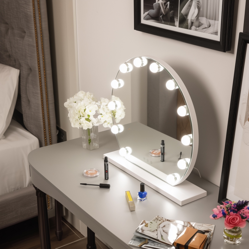 Brilagi - Specchio per trucco dimmerabile a LED HOLLYWOOD LED/12W/230V 3000/4000/6500K