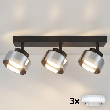Brilagi - Spot AURA LUX 3xGX53/30W/230V noir/fumé