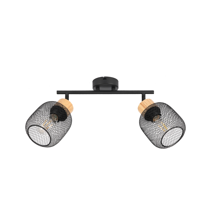 Brilagi - Spot BASKLITE 2xE27/15W/230V bois/noir