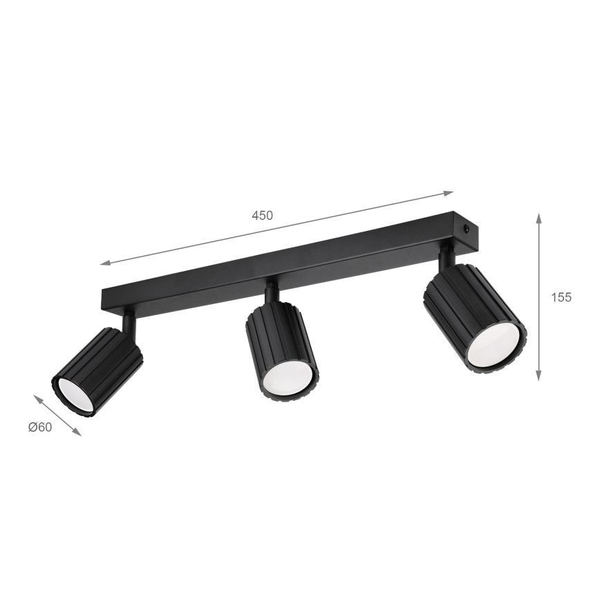 Brilagi - Spot CRISPINA 3xGU10/10W/230V noir