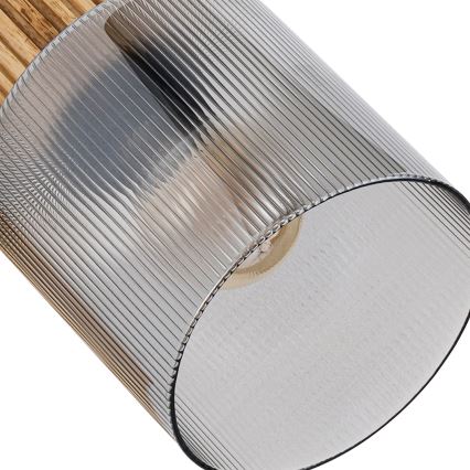 Brilagi - Spot d'éclairage HYGGE 3xE14/15W/230V bois d'hévéa/fumé