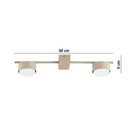 Brilagi - LED RGB+CCT Spot dimmable MONO 2xGX53/14W/230V 2700-6500K Wi-Fi Tuya beige