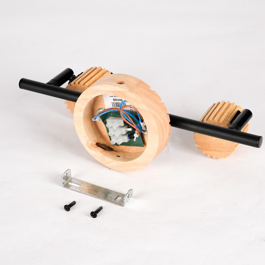 Brilagi - Spot HYGGE 2xE14/15W/230V hévéa/fumé