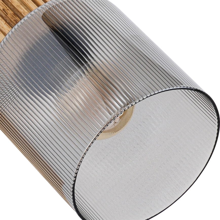 Brilagi - Spot HYGGE 2xE14/15W/230V hévéa/verre fumé