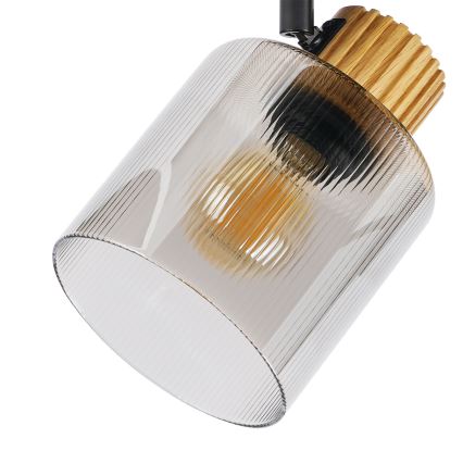 Brilagi - Spot HYGGE 2xE14/15W/230V hévéa/verre fumé