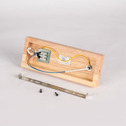 Brilagi - Spot HYGGE 2xE14/15W/230V hévéa/verre fumé