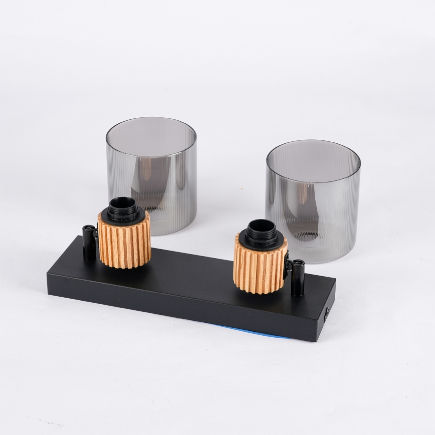 Brilagi - Spot HYGGE 2xE14/15W/230V noir/fumé